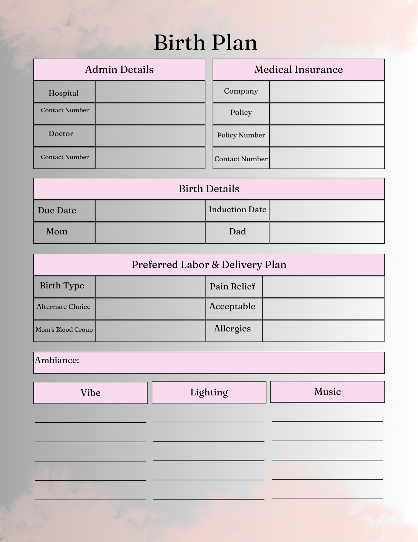 40 Week Pregnancy Journal