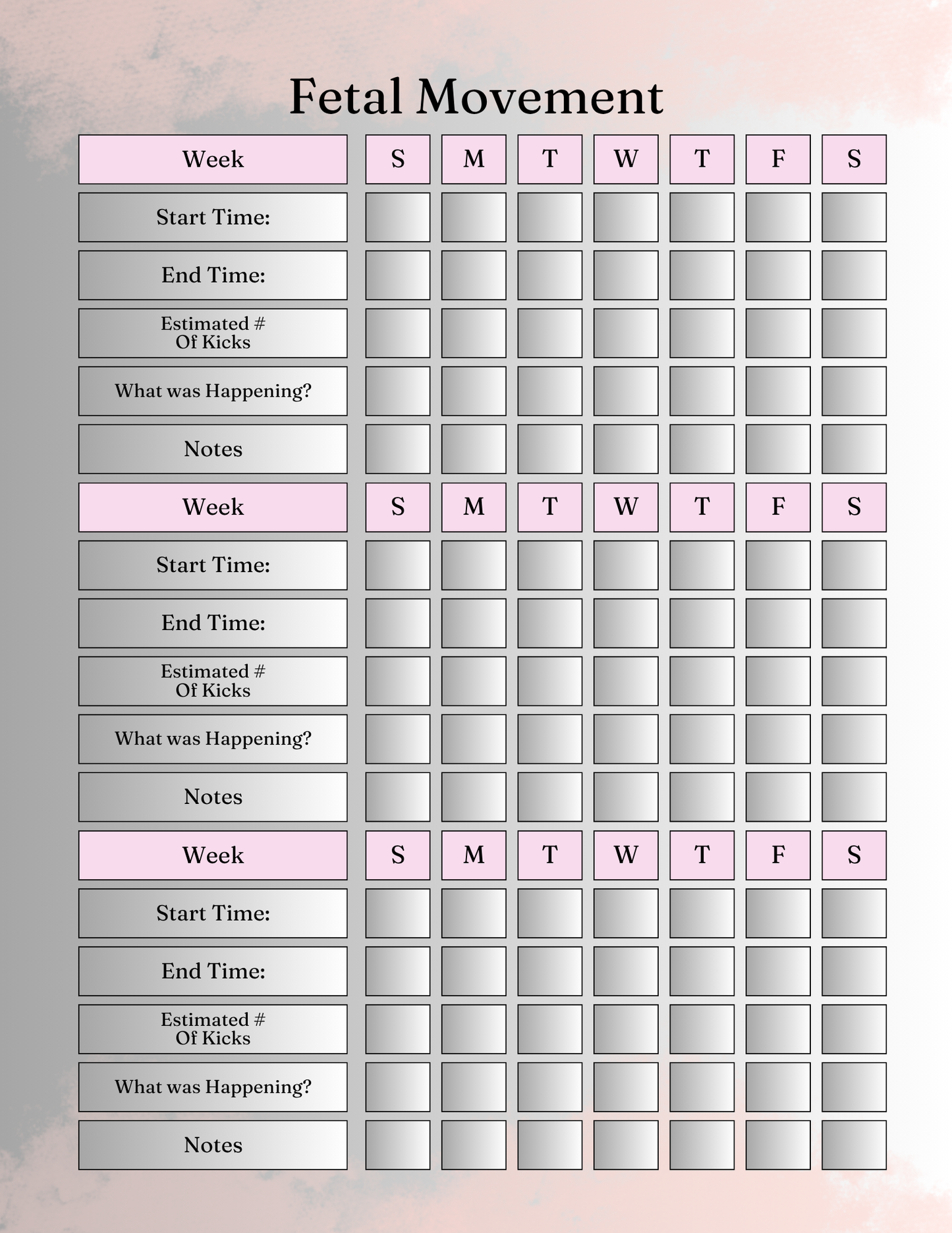 40 Week Pregnancy Journal