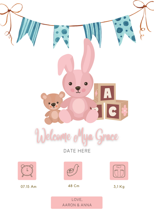 Baby Girl Announcement