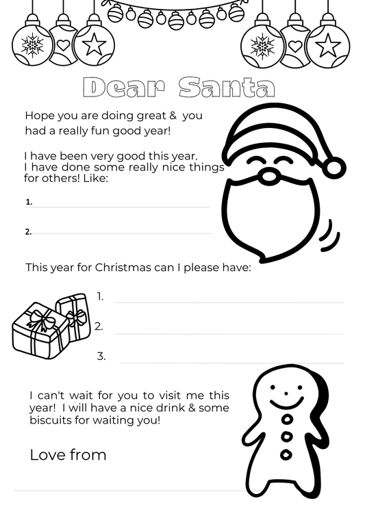 Colour in Letter to Santa