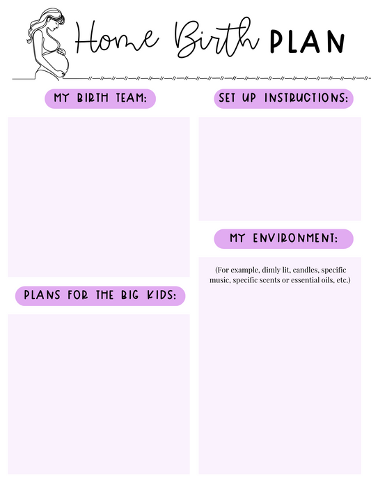 My Home Birth Plan