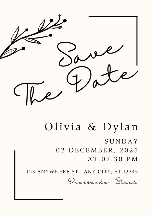 Save The Date Card
