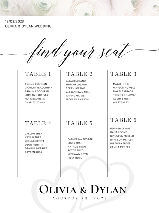 Wedding Seating Plan