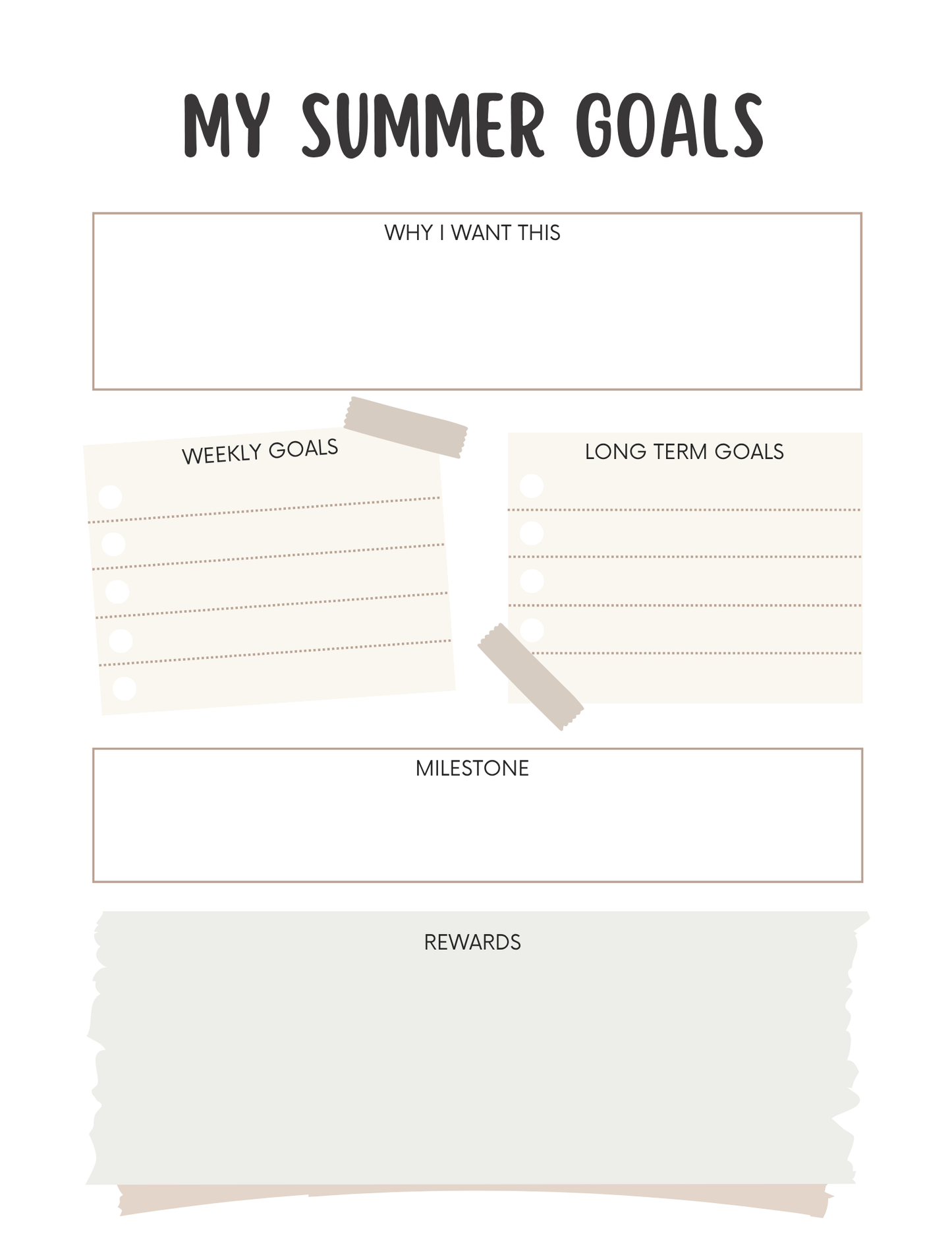 Kids Summer Planner