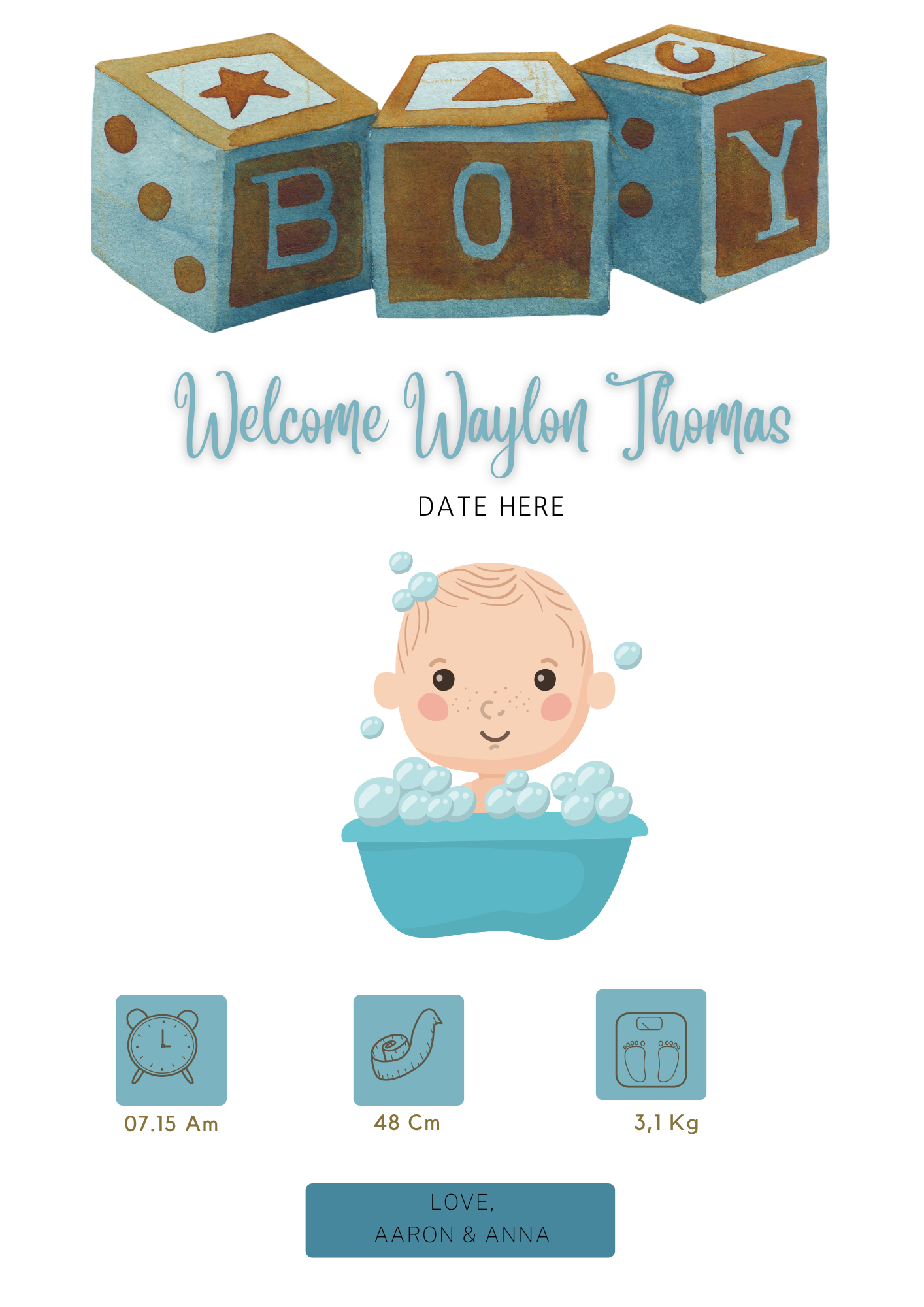 Baby Boy Announcement