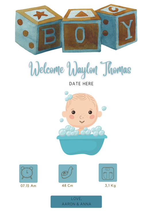 Baby Boy Announcement