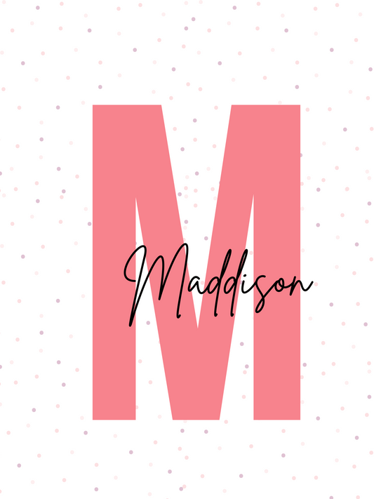 Baby Girl Name Nursery Poster