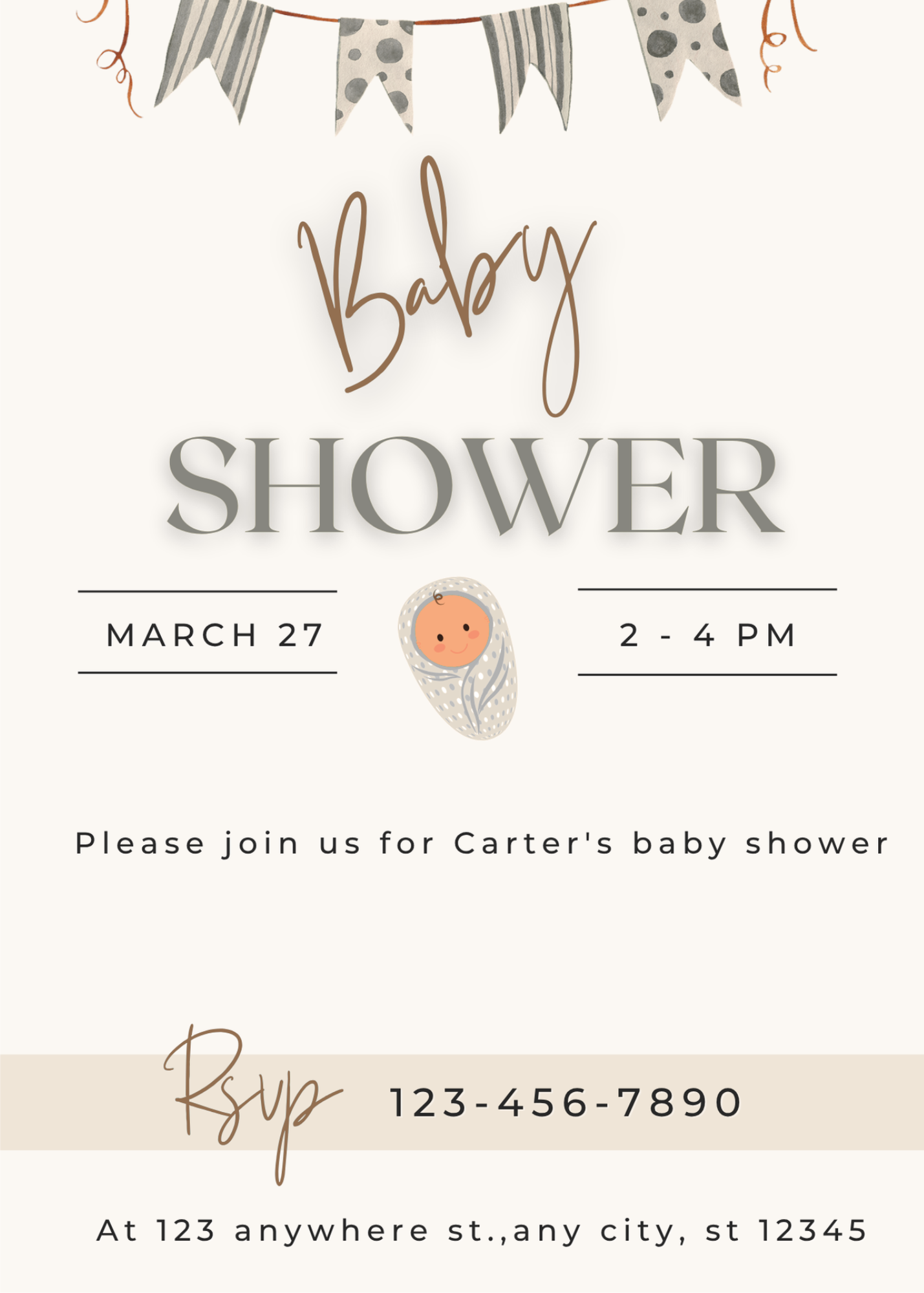 Baby Shower Unisex Invitation