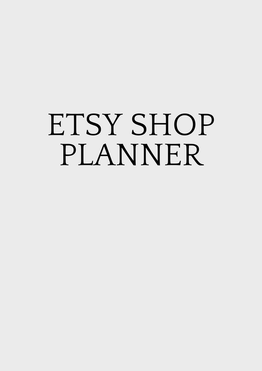Etsy Shop Planner